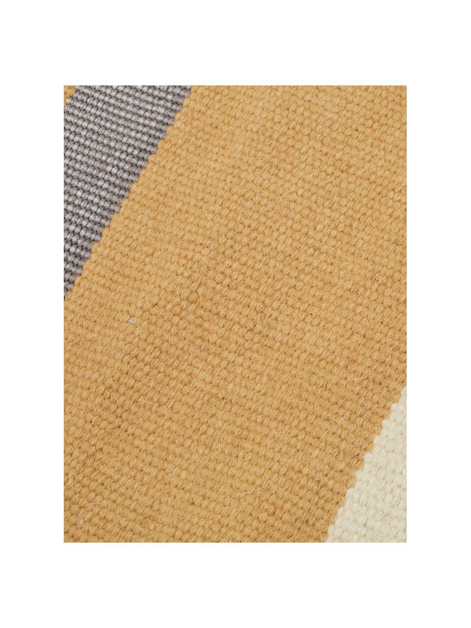 Ručne tkaný vlnený koberec so strapcami Metallum, Viacfarebná