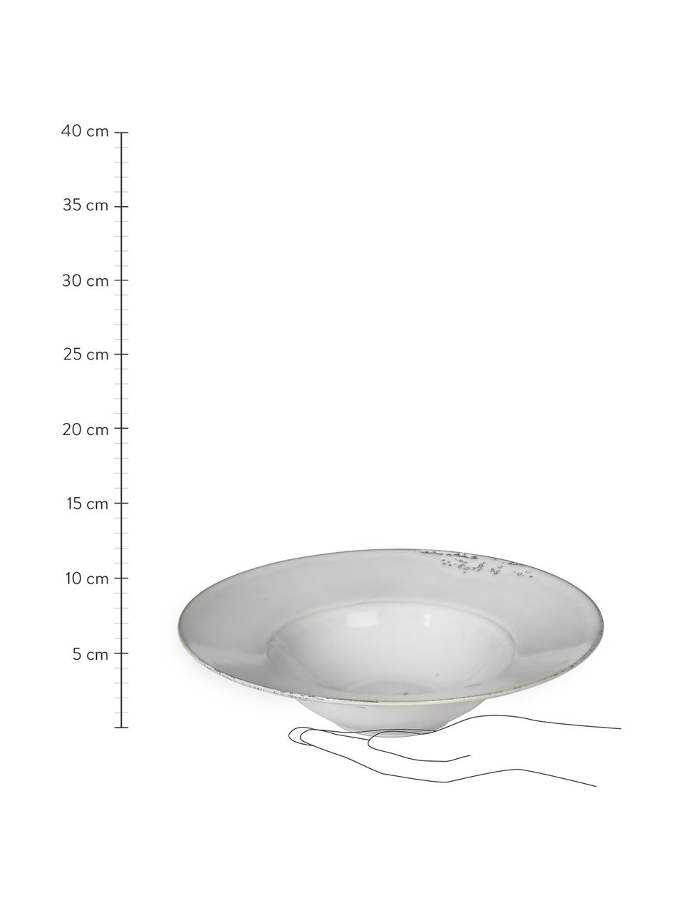 Handgemaakte soepbord Nordic Sand, 4 stuks, Keramiek, Grijs, Ø 29 x H 7 cm