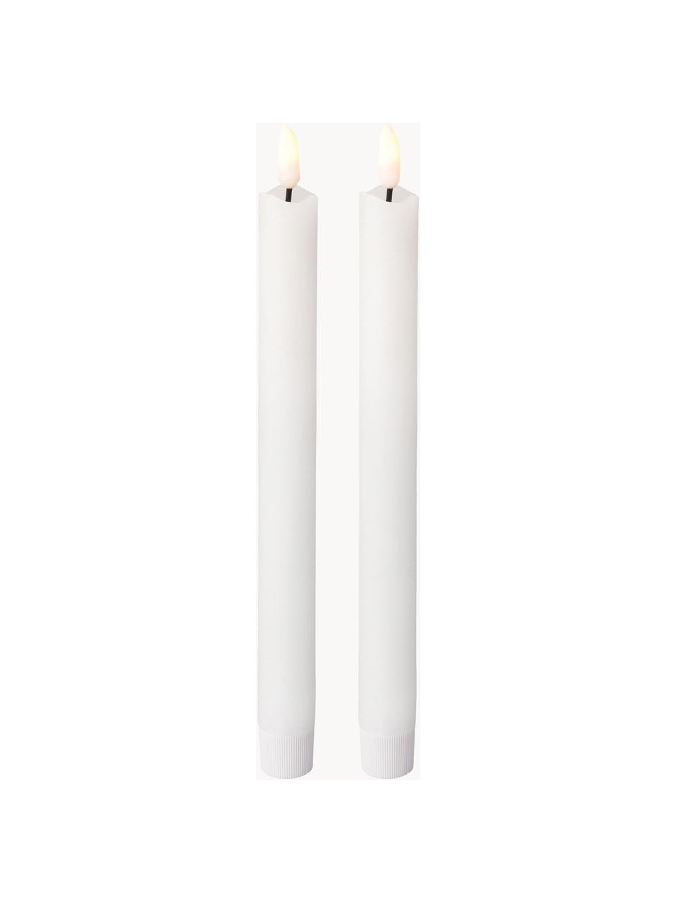 Candele a bastoncino a LED Bonna 2 pz, Cera, Bianco, Alt. 24 cm