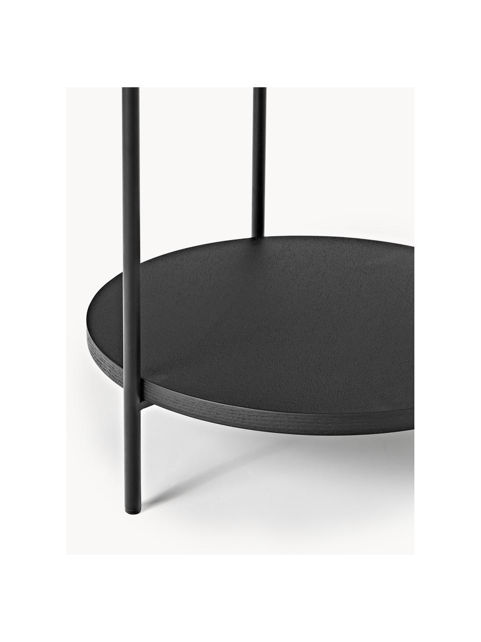 Odkladací stolík Renee, Čierna, Ø 44 x V 49 cm