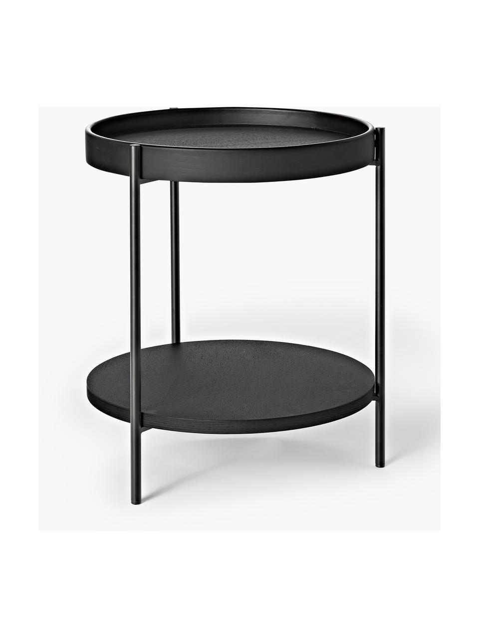 Table d'appoint Renee, Noir, Ø 44 x haut. 49 cm