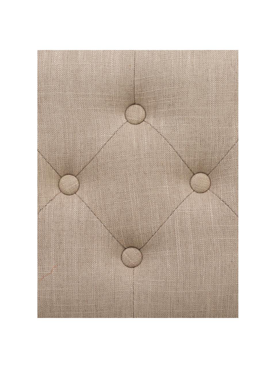 Sgabello beige/marrone chiaro con finitura anticata Triana, Rivestimento: materiale sintetico, Struttura: legno, Beige, marrone chiaro, Larg. 50 x Alt. 47 cm