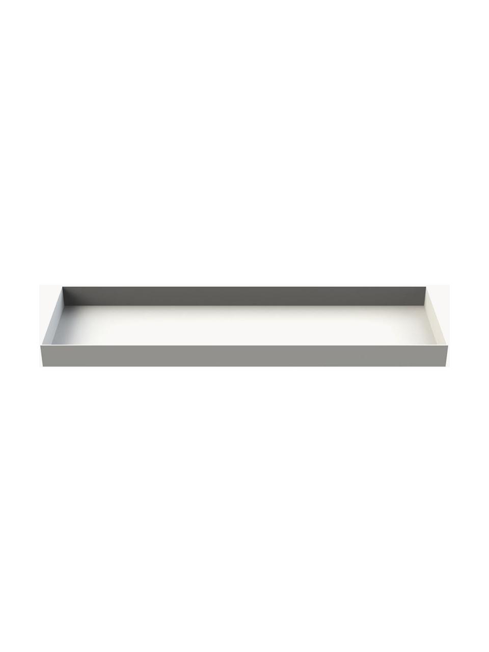 Vassoio decorativo Tray, Acciaio inossidabile, Bianco, Larg. 32 x Prof. 10 cm