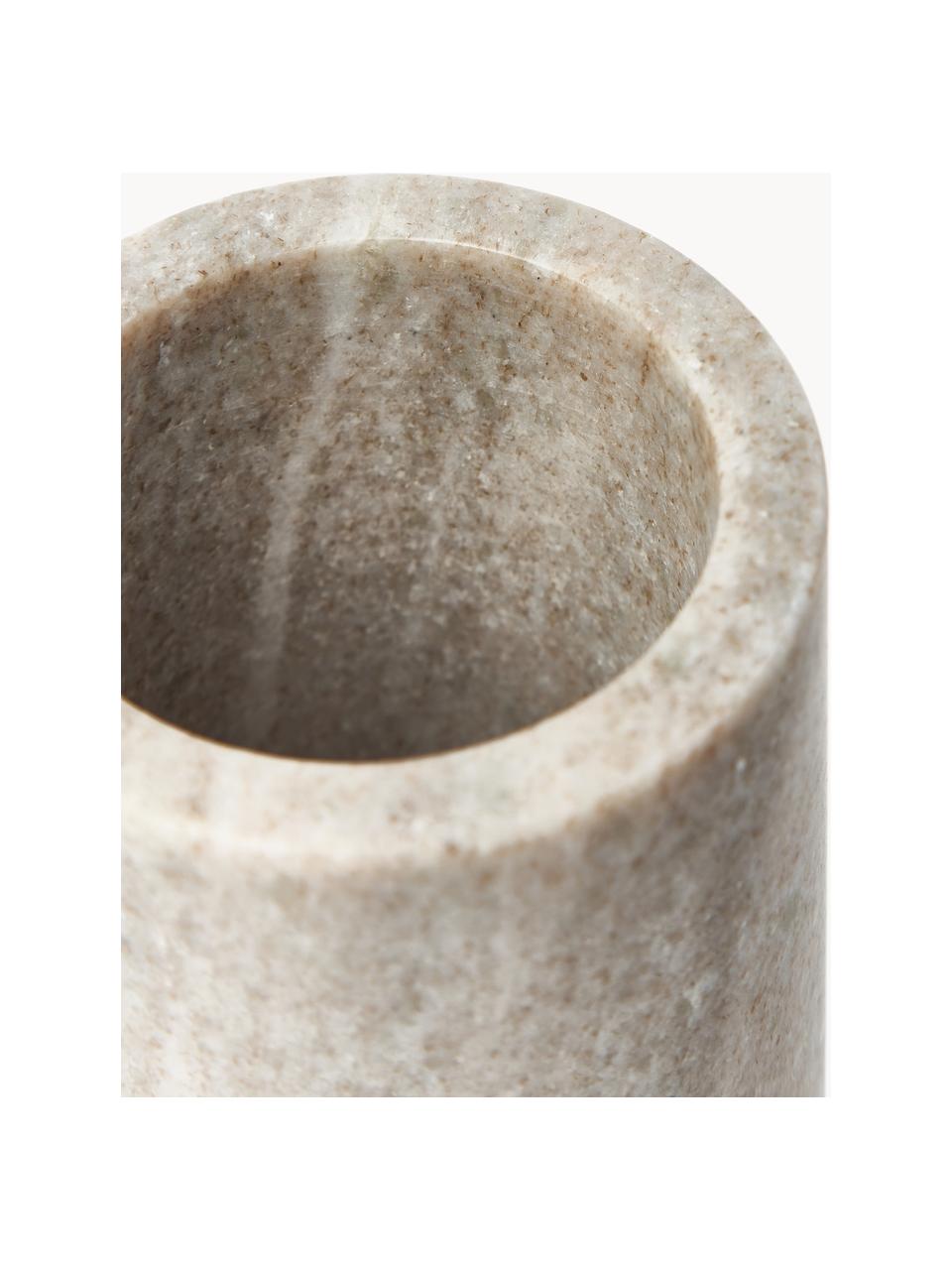 Mramorový pohár na zubné kefky Simba, Mramor, Béžová, mramorovaná, Ø 8 x V 14 cm