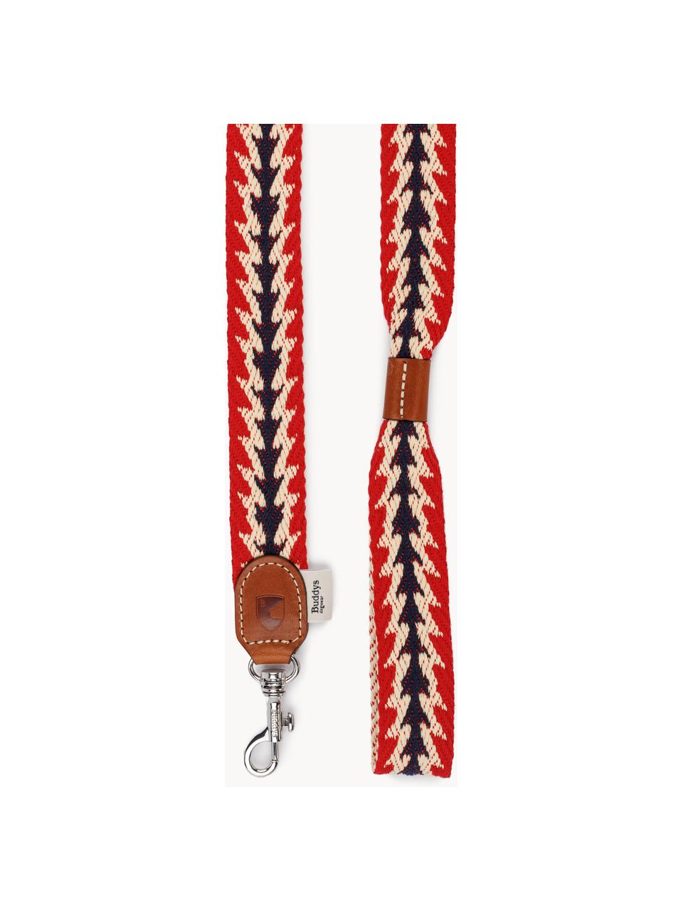 Guinzaglio per cani fatto a mano Peruvian Arrow, Rosso, blu scuro, bianco, Lung. 120 cm