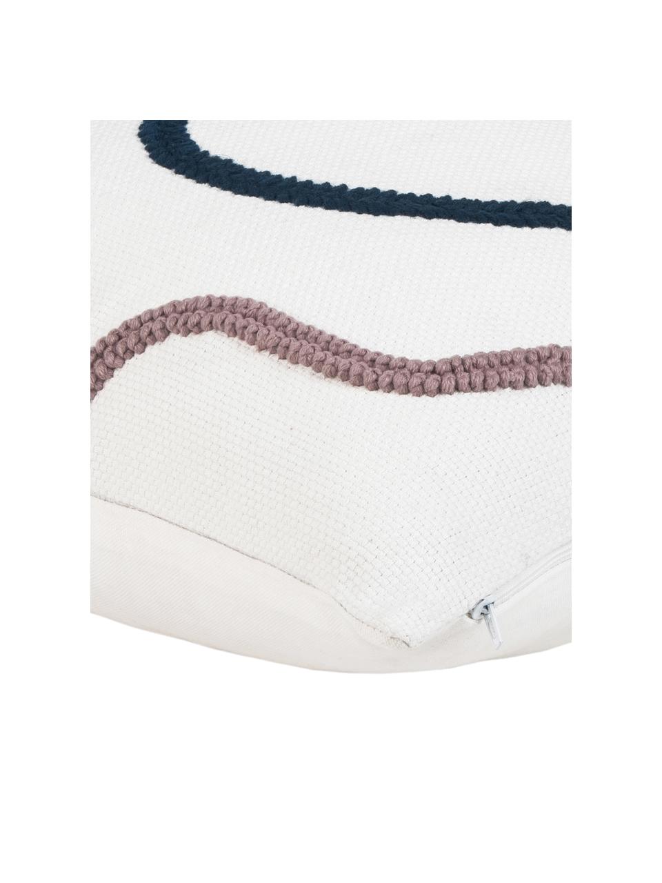 Housse de coussin 45x45 motif abstrait Wassily, 100 % coton, Endroit : multicolore Envers : blanc, larg. 45 x long. 45 cm