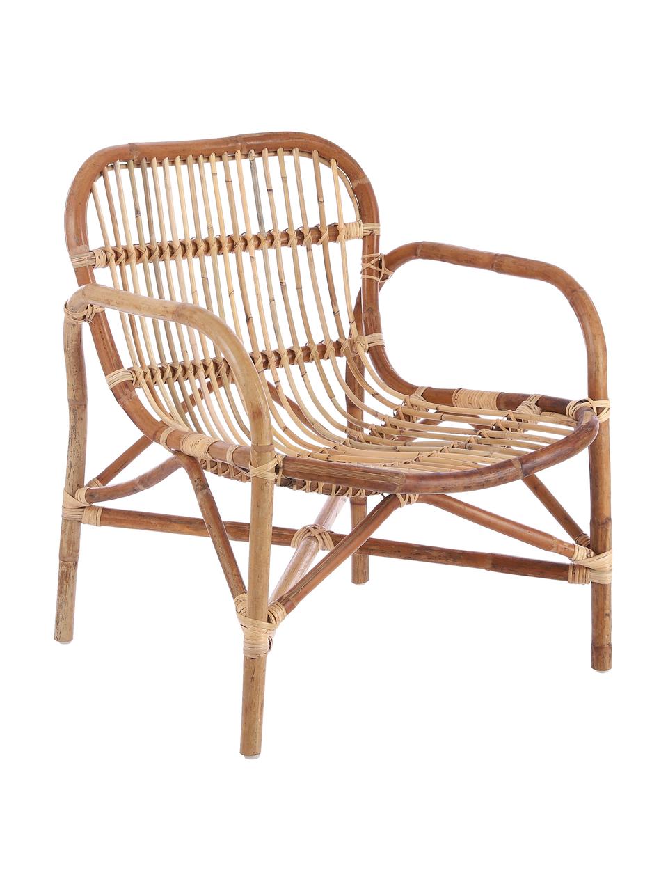 Poltrona in rattan Xevera, Rattan, Rattan, Larg. 75 x Alt. 64 cm