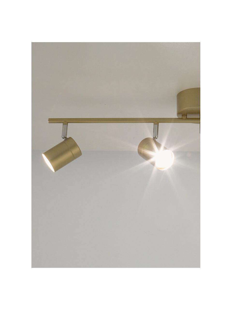 Verstellbare LED-Deckenleuchte Correct, Metall, beschichtet, Goldfarben, B 83 x H 18 cm