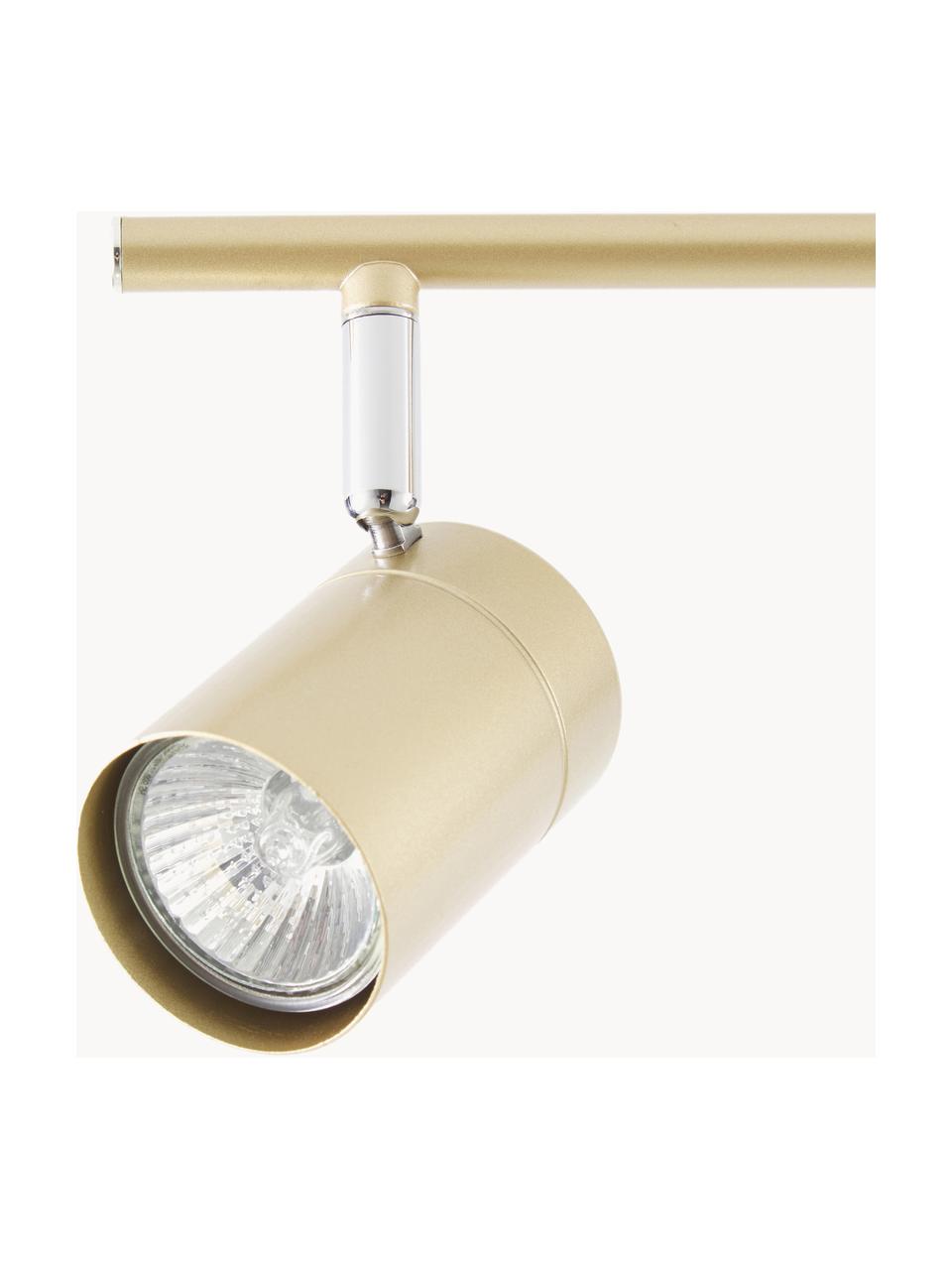 Verstellbare LED-Deckenleuchte Correct, Metall, beschichtet, Goldfarben, B 83 x H 18 cm