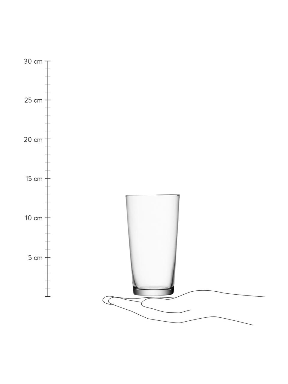 Pohár na vodu z tenkého skla Gio, 4 ks, Sklo, Priehľadná, Ø 7 x V 13 cm, 320 ml