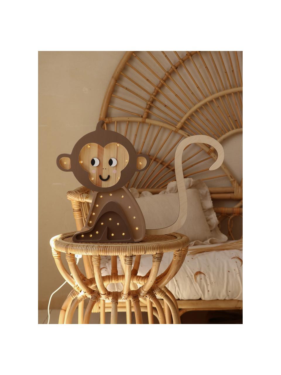 Handgefertigte LED-Kinderzimmerlampe Monkey mit Timerfunktion und Fernbedienung, dimmbar, Kiefernholz, lackiert

Dieses Produkt wird aus nachhaltig gewonnenem, FSC®-zertifiziertem Holz gefertigt., Taupe, Beige, Kiefernholz, B 26 x H 34 cm