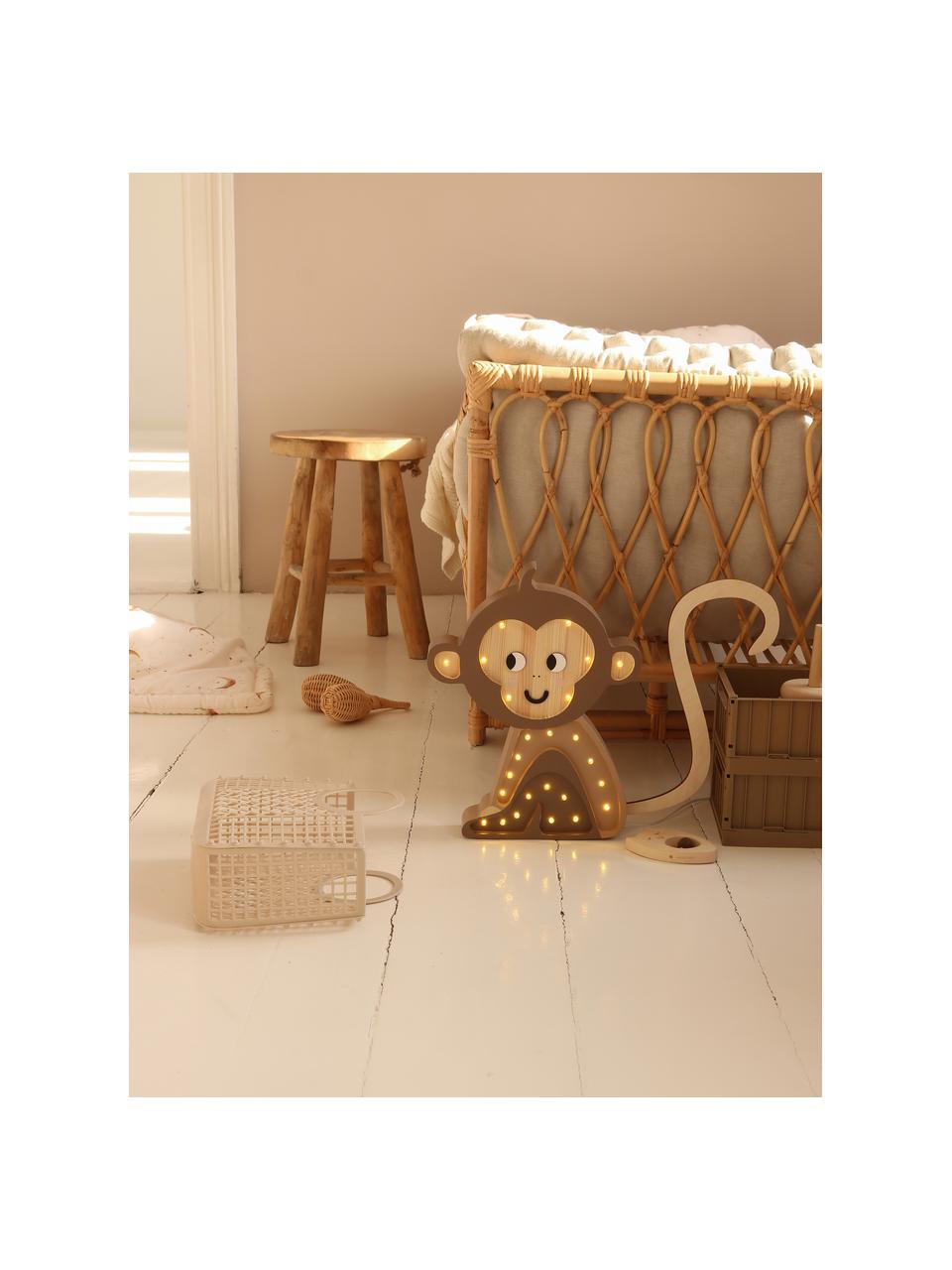 Handgefertigte LED-Kinderzimmerlampe Monkey mit Timerfunktion und Fernbedienung, dimmbar, Kiefernholz, lackiert

Dieses Produkt wird aus nachhaltig gewonnenem, FSC®-zertifiziertem Holz gefertigt., Taupe, Beige, Kiefernholz, B 26 x H 34 cm