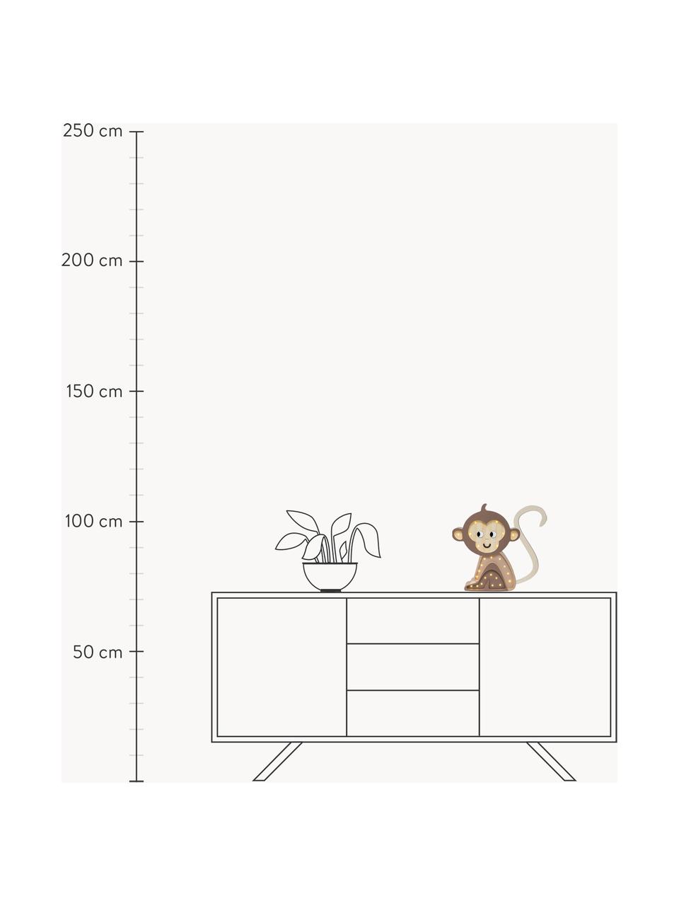 Handgefertigte LED-Kinderzimmerlampe Monkey mit Timerfunktion und Fernbedienung, dimmbar, Kiefernholz, lackiert

Dieses Produkt wird aus nachhaltig gewonnenem, FSC®-zertifiziertem Holz gefertigt., Taupe, Beige, Kiefernholz, B 26 x H 34 cm