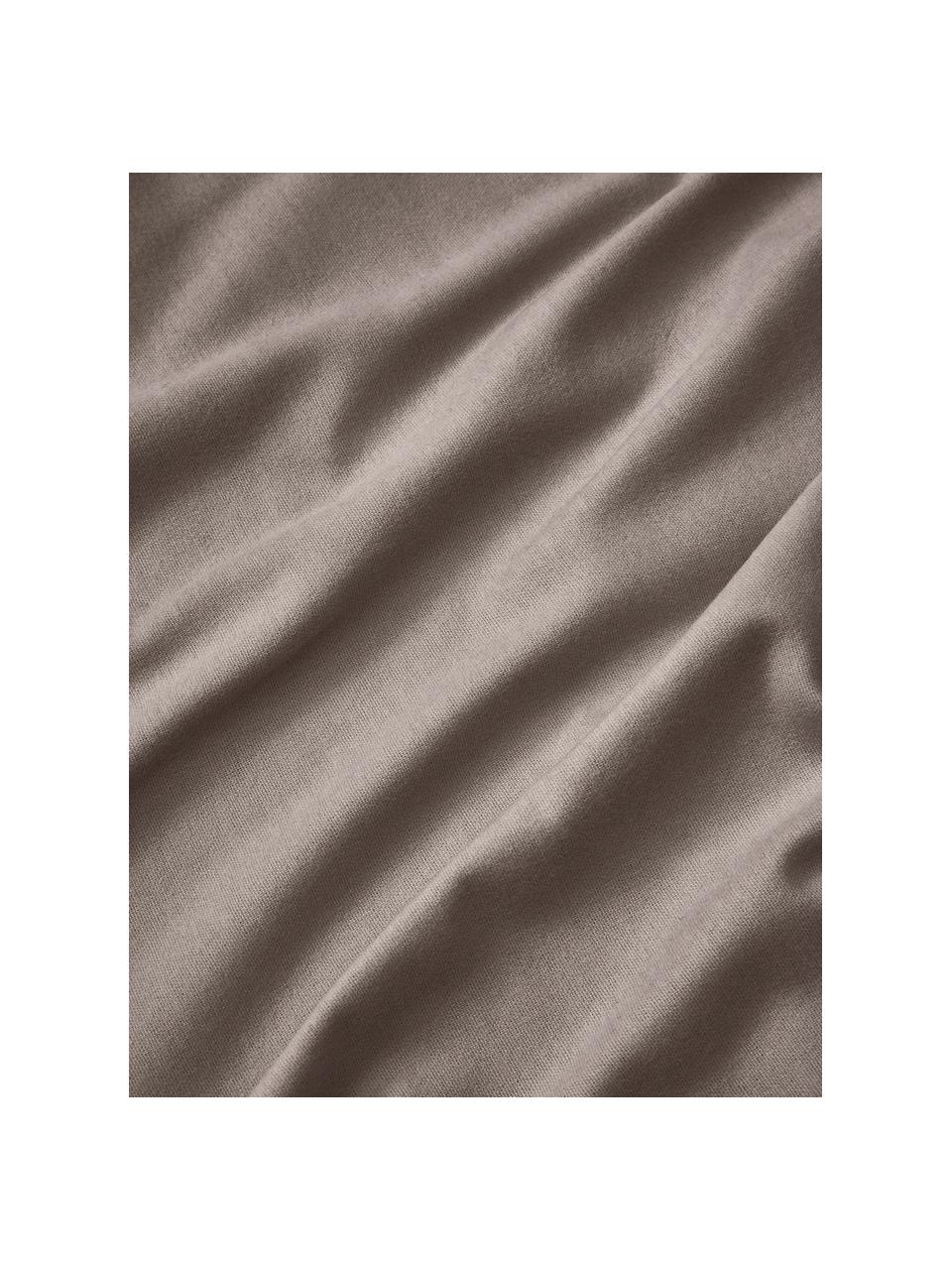 Poszewka na poduszkę z flaneli Biba, Taupe, S 70 x D 80 cm