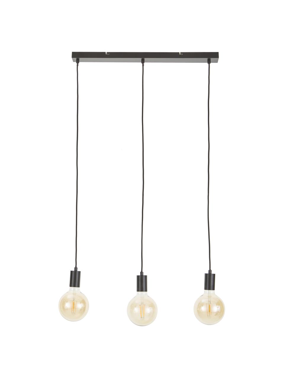 Hanglamp Dina, Zwart, B 60  x D 6 cm