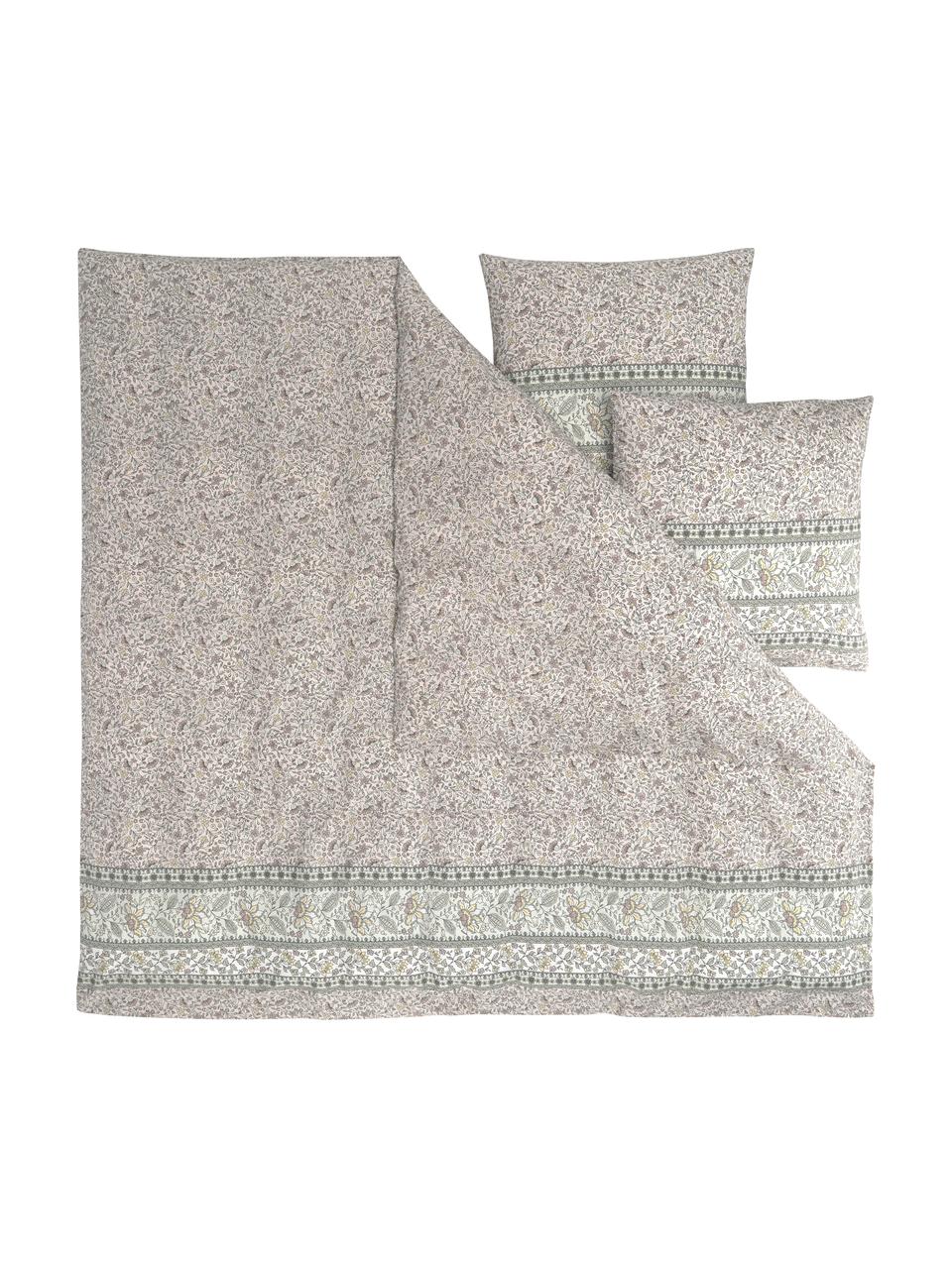 Ropa de cama de algodón ecológico tejido renfrocé Estelle, Multicolor, Cama 135/140 cm (200 x 200 cm), 3 pzas.