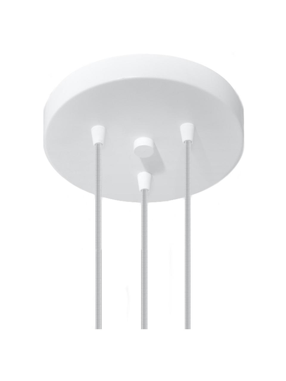 Lámpara de techo artesanal Fideus, Cable: plástico, Blanco, Ø 20 cm