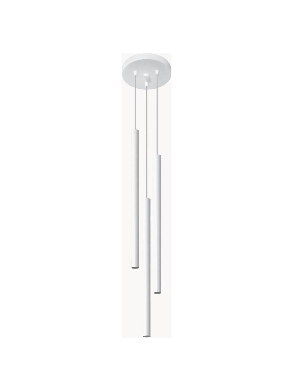 Lámpara de techo artesanal Fideus, Cable: plástico, Blanco, Ø 20 cm