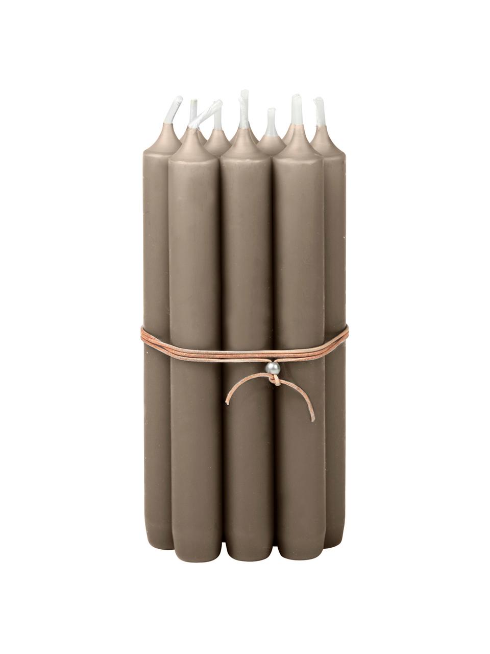 Candela a bastone Classic, 10 pz., Paraffina, Taupe, Ø 2 x Alt. 19 cm