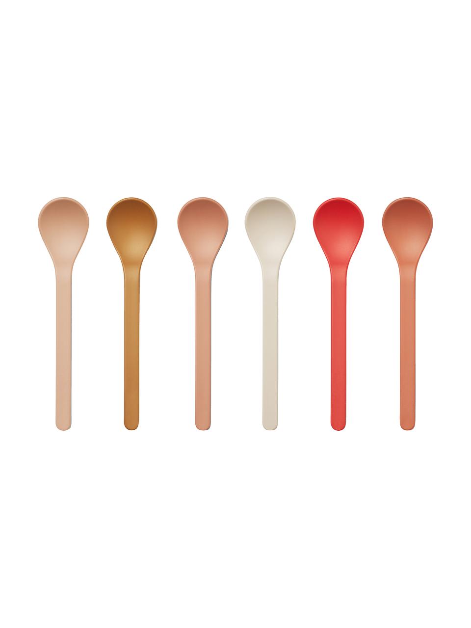 Set de cucharas Erin, 6 uds., Plástico, Rosa, An 3 x L 15 cm