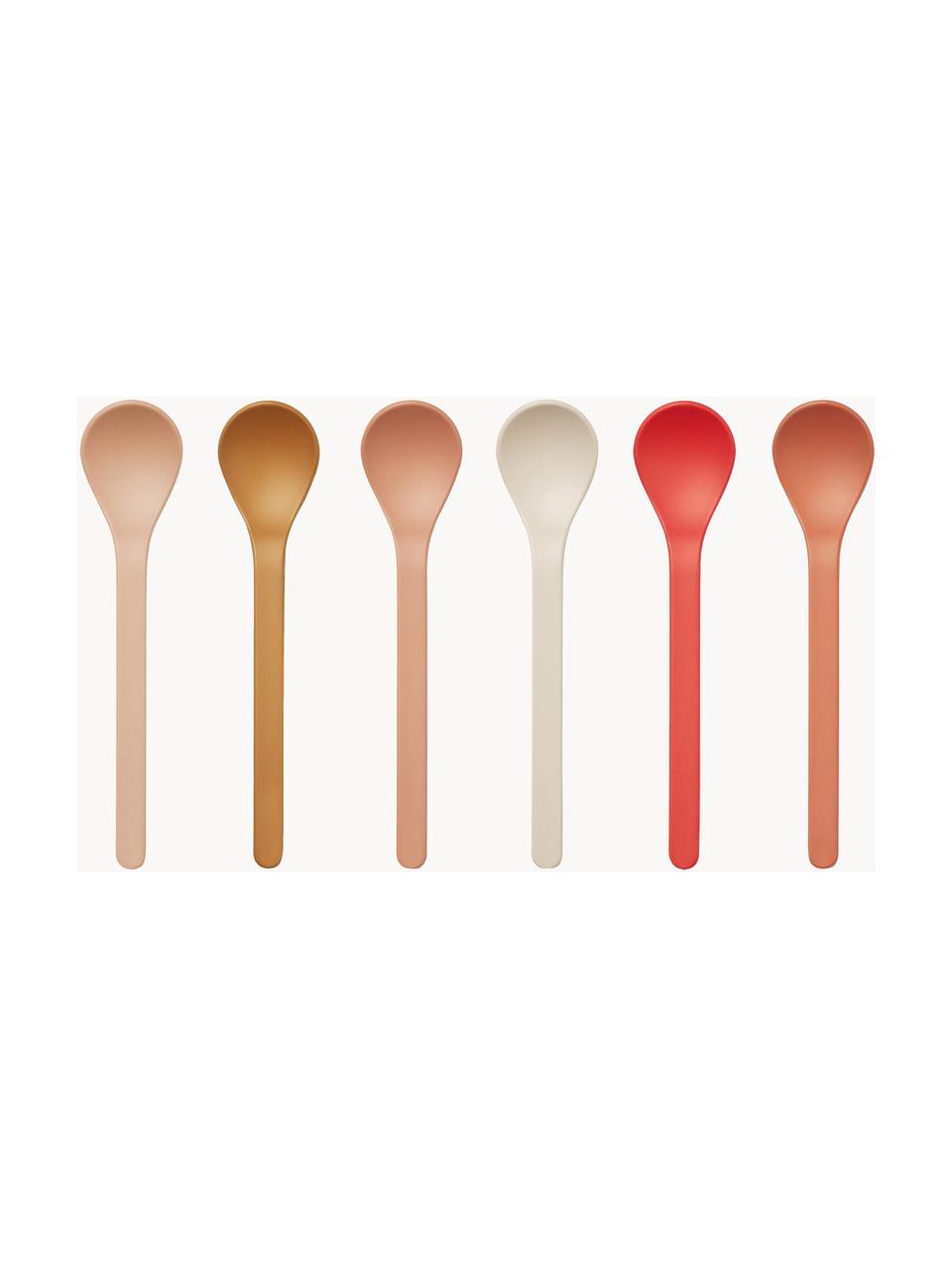 Löffel-Set Erin, 6-tlg., Kunststoff, Rosatöne, B 3 x L 15 cm