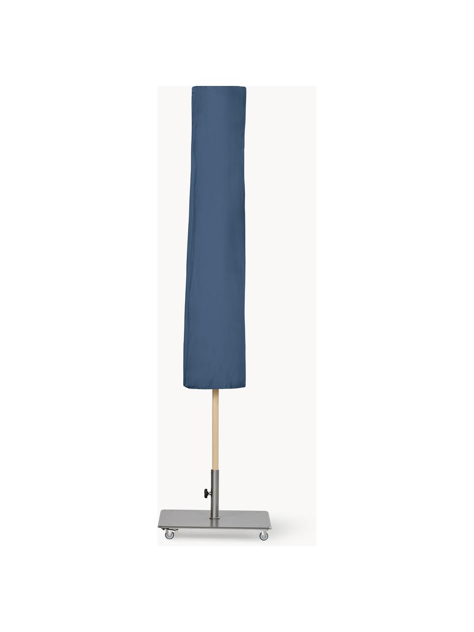 Housse de protection pour parasol faite main Classique, tailles variées, Toile acrylique, Gris-bleu, Ø 51 x haut. 167 cm