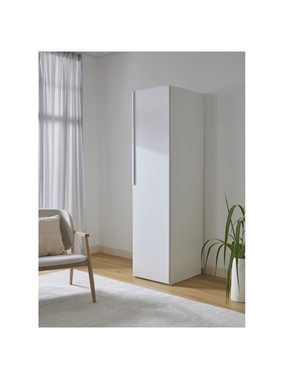 Modularer Drehtürenschrank Leon, 50 cm Breite, mehrere Varianten, Korpus: Spanplatte, melaminbeschi, Weiss, Basic Interior, B 50 x H 200 cm