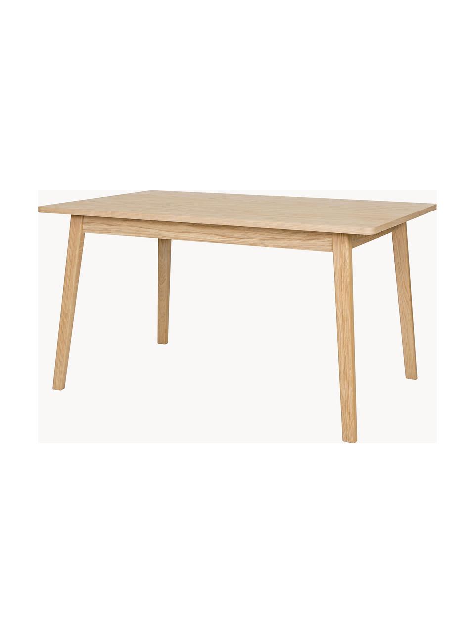 Stół do jadalni z drewna Skagen, Blat: fornir z drewna dębowego, Nogi: drewno dębowe, Drewno dębowe, S 180 x G 90 cm