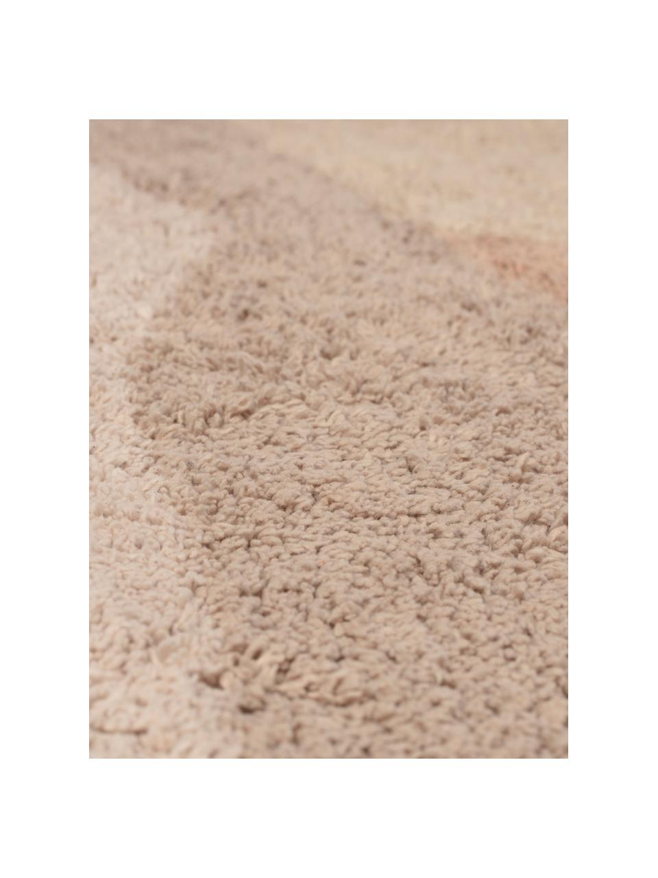 Vzorovaný oválny bavlnený koberec Malva, Béžová
