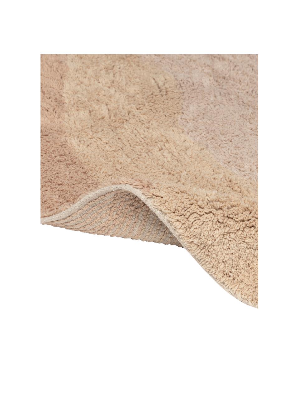 Ovaler Baumwollteppich Malva in Beige-Tönen, gemustert, 100% Baumwolle, Beigetöne, B 90 x L 150 cm (Grösse M)