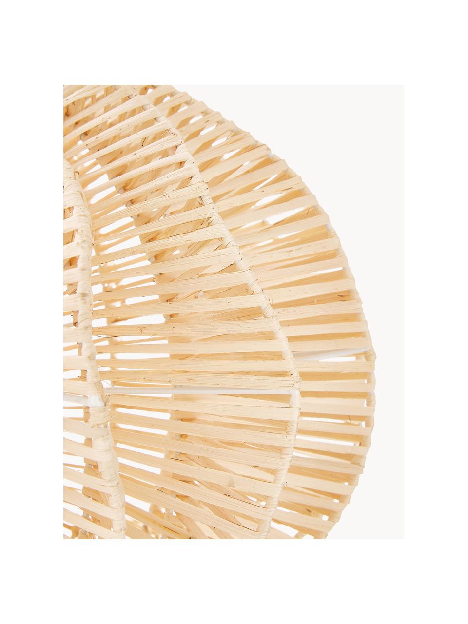 Hanglamp Ufe van rotan, Lampenkap: rotan, Baldakijn: gepoedercoat metaal, Rotan, Ø 50 x H 38 cm