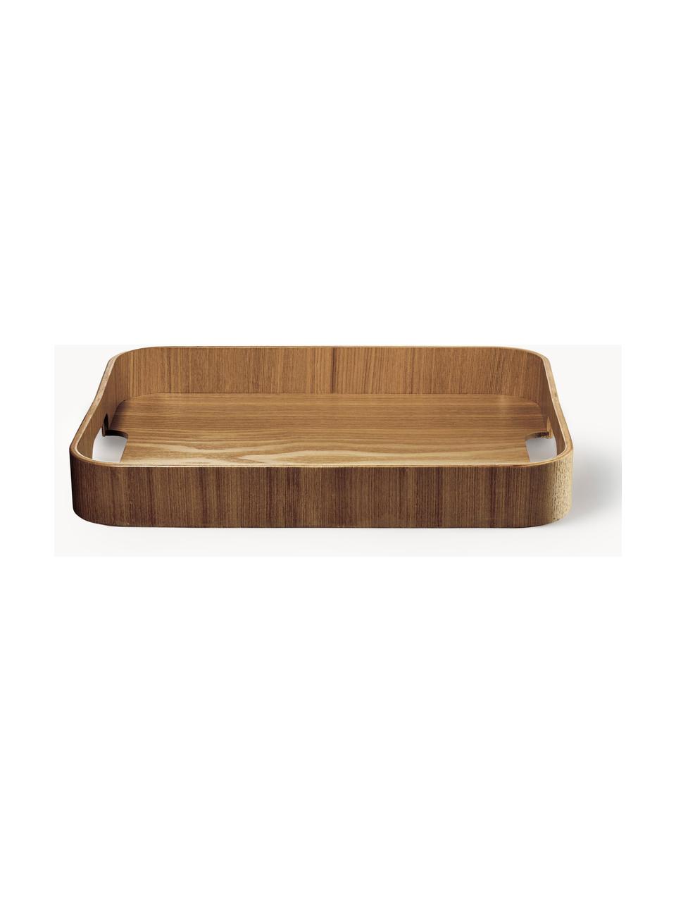 Plateau de service en bois Wood, Bois de saule, Bois foncé, larg. 35 x prof. 27 cm