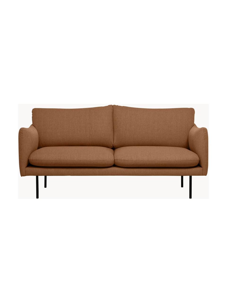 Sofá Moby (2 plazas), Tapizado: poliéster Alta resistenci, Estructura: madera de pino maciza, Patas: metal con pintura en polv, Tejido marrón, An 170 x F 95 cm