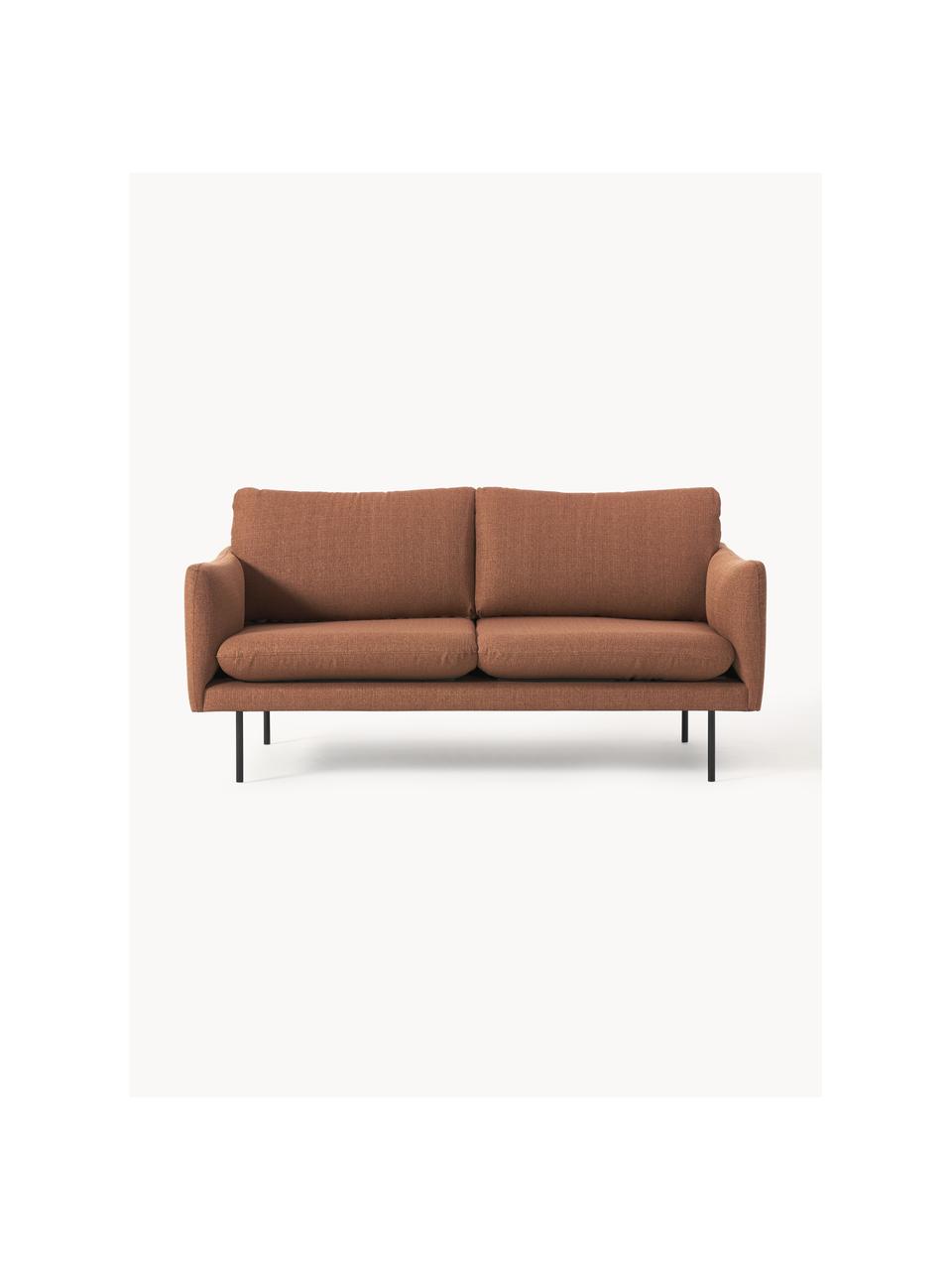 Sofa Moby (2-osobowa), Tapicerka: poliester Dzięki tkaninie, Stelaż: lite drewno sosnowe, Nogi: metal malowany proszkowo , Nugatowa tkanina, S 170 x G 95 cm