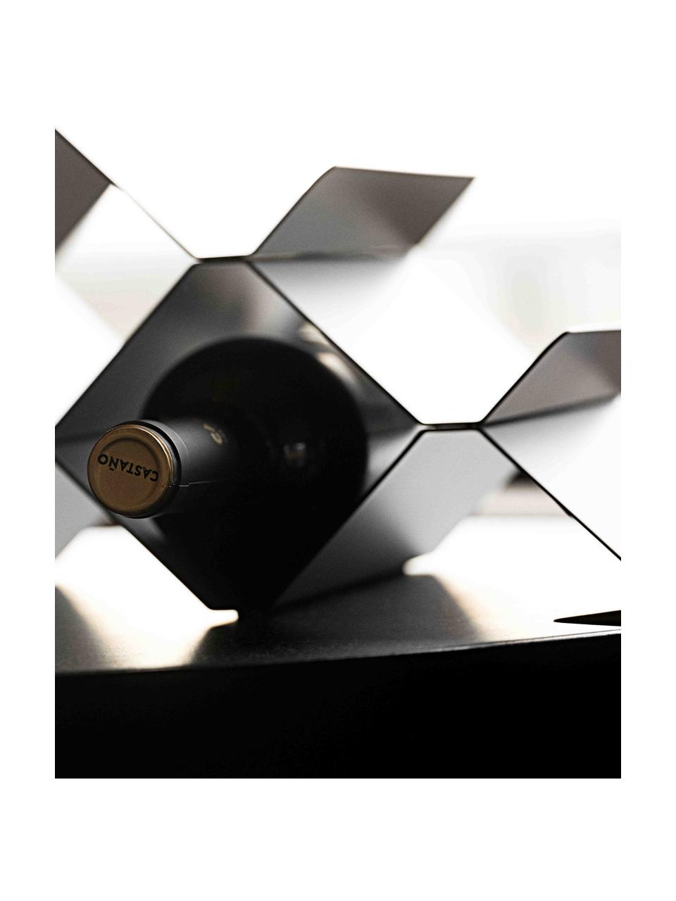 Casier à vin pour 9 bouteilles Rocks, Métal, laqué, Blanc, larg. 51 x haut. 20 cm