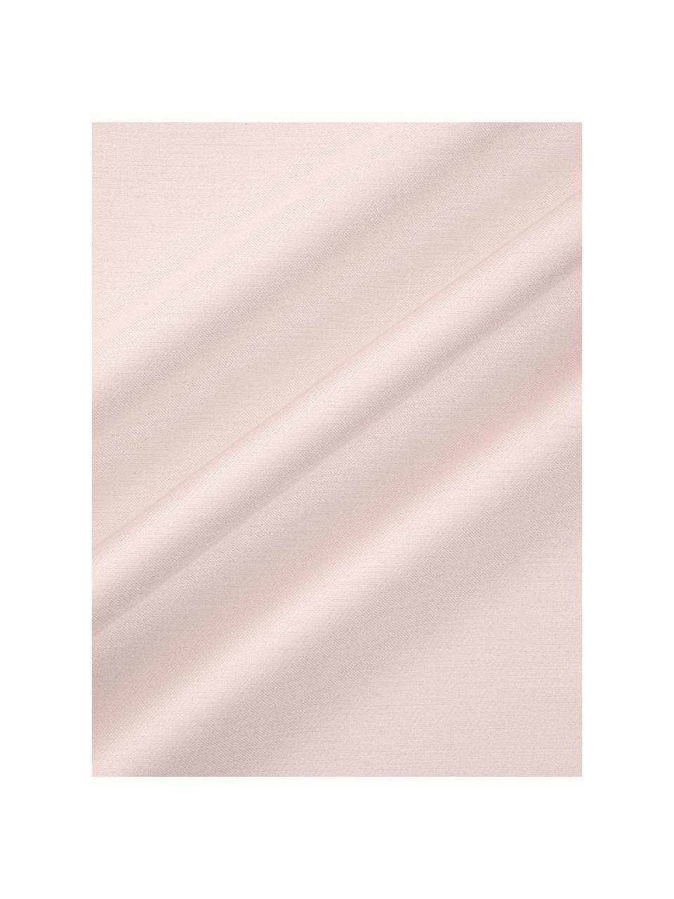 Povlak na polštář z bavlněného saténu s motivem jeřábu Yuma, 2 ks, Růžová, bílá, šedá, Š 40 cm, D 80 cm