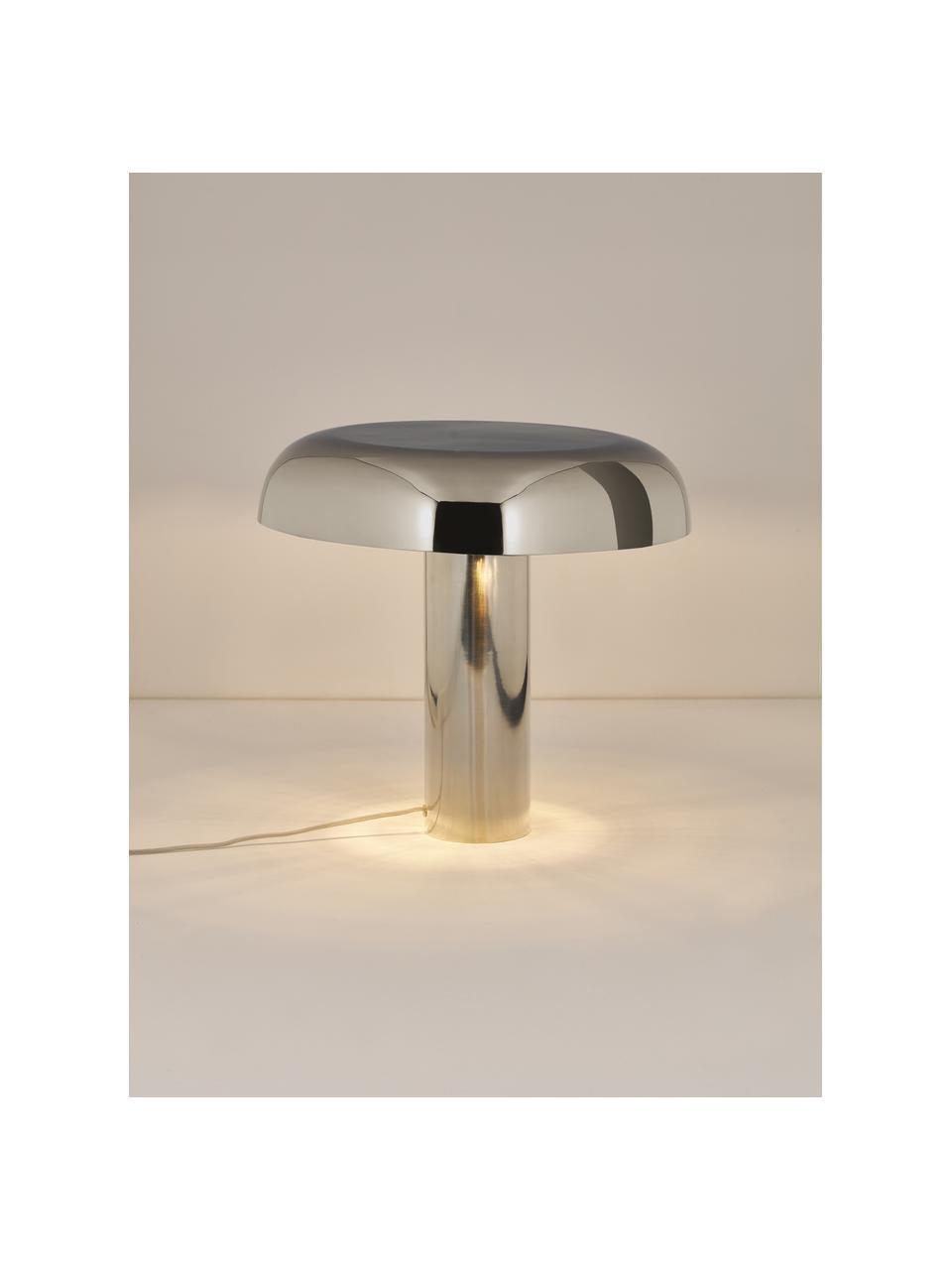 Nachttischlampe Mushroom, Lampenfuß: Stahl, verchromt, Chromfarben, Ø 39 x H 38 cm