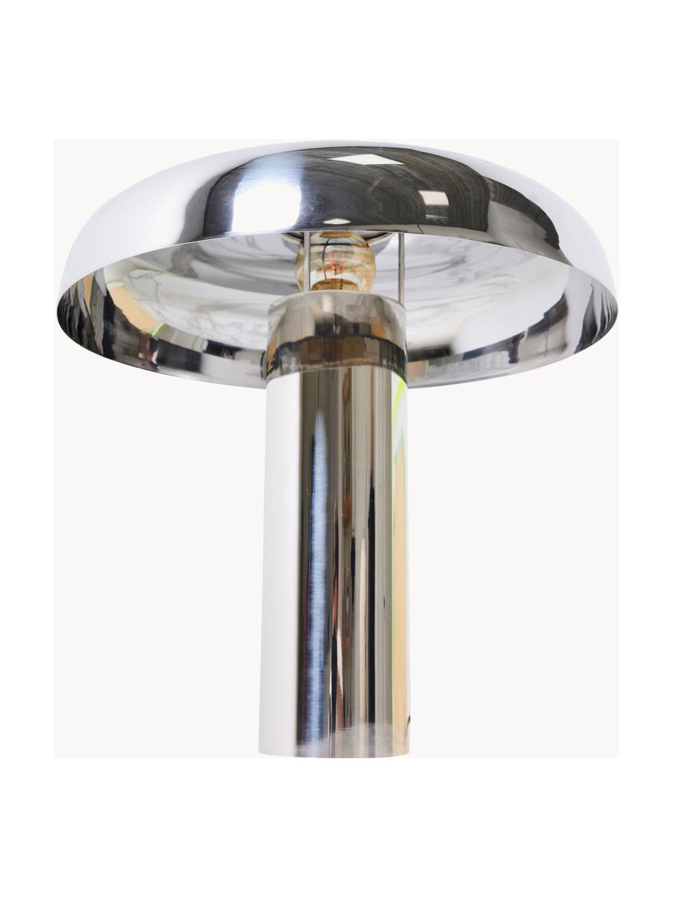 Tischlampe Mushroom, Lampenfuß: Stahl, verchromt, Silberfarben, Ø 39 x H 38 cm