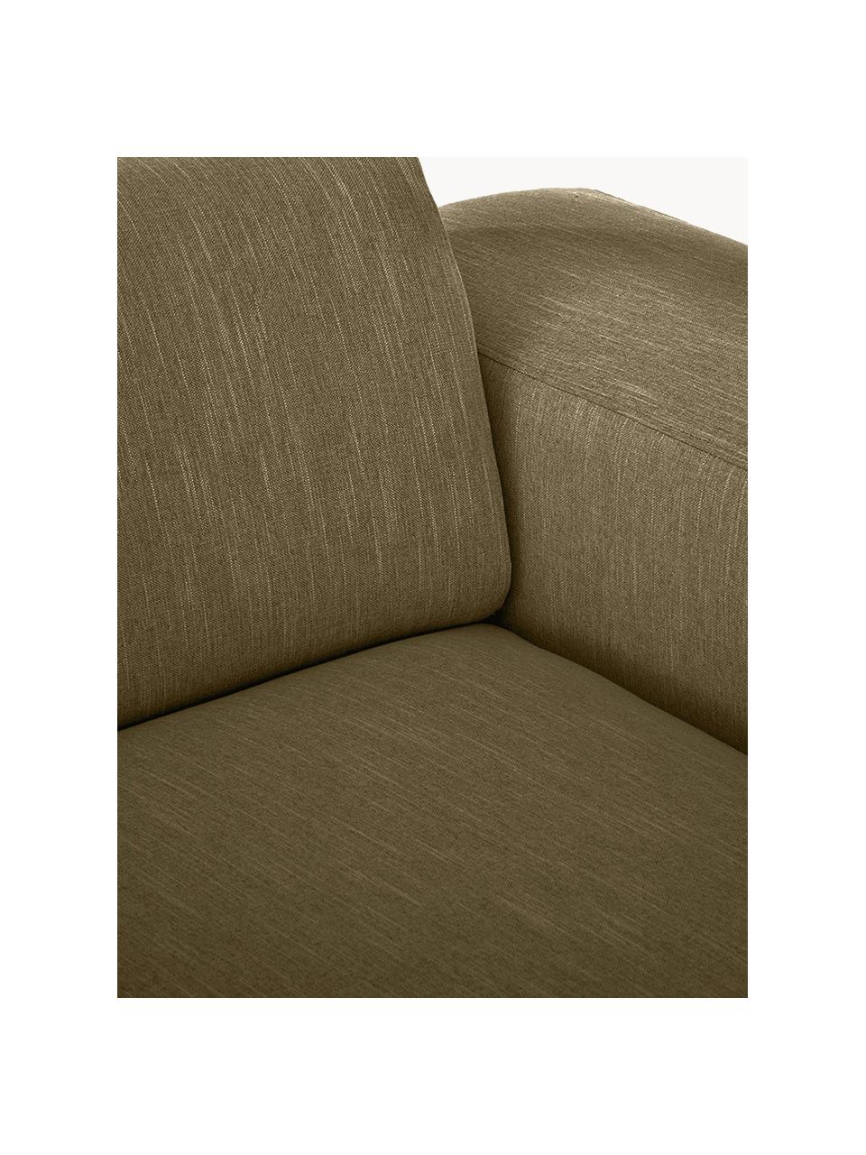Sofa Melva (3-Sitzer), Bezug: 100% Polyester Der hochwe, Gestell: Massives Kiefernholz, Spa, Füße: Kunststoff Dieses Produkt, Webstoff Olivgrün, B 238 x T 101 cm
