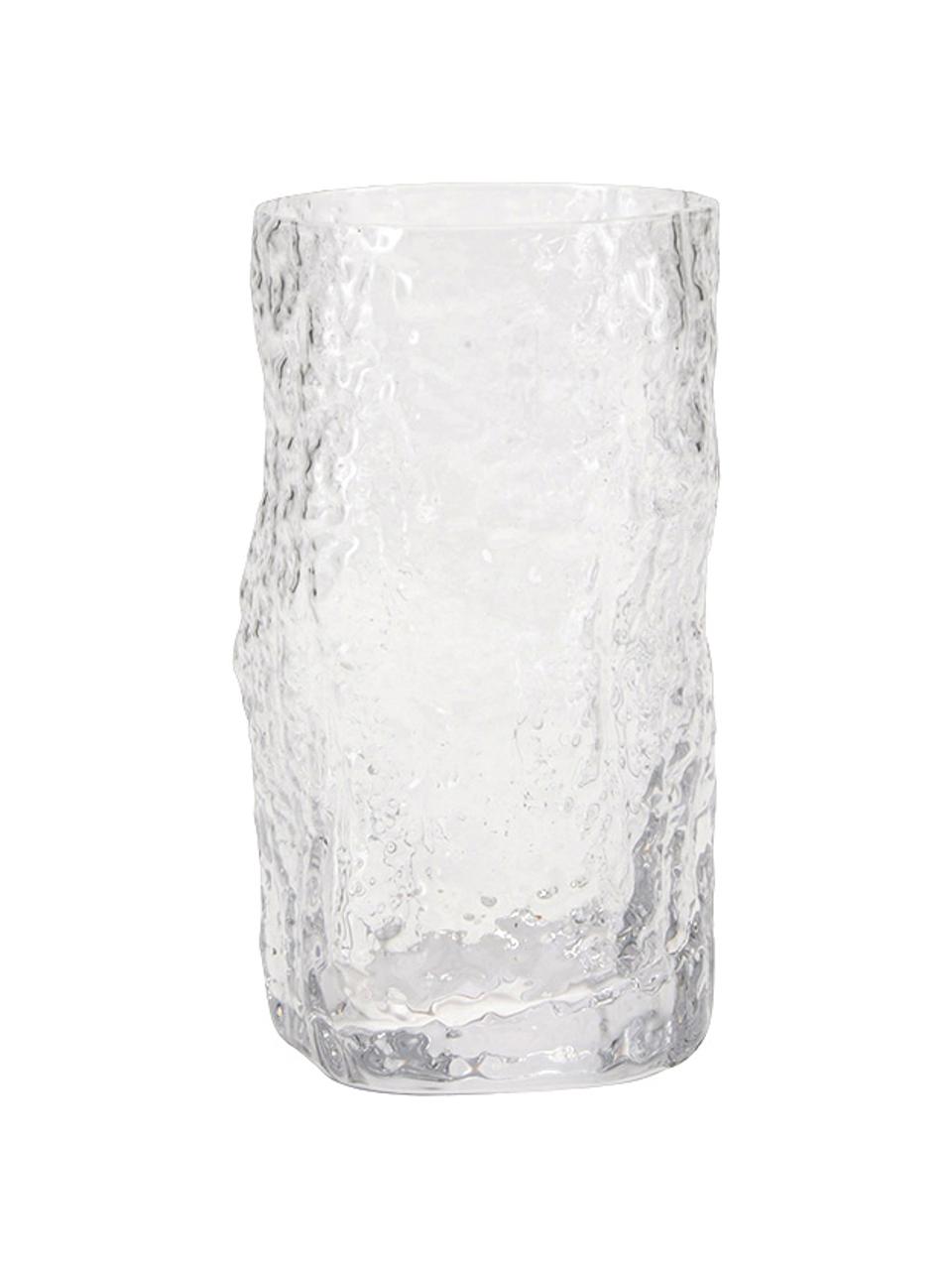 Longdrinkgläser Coco in organischer Form, 6 Stück, Glas, Transparent, Ø 7 x H 20 cm, 370 ml