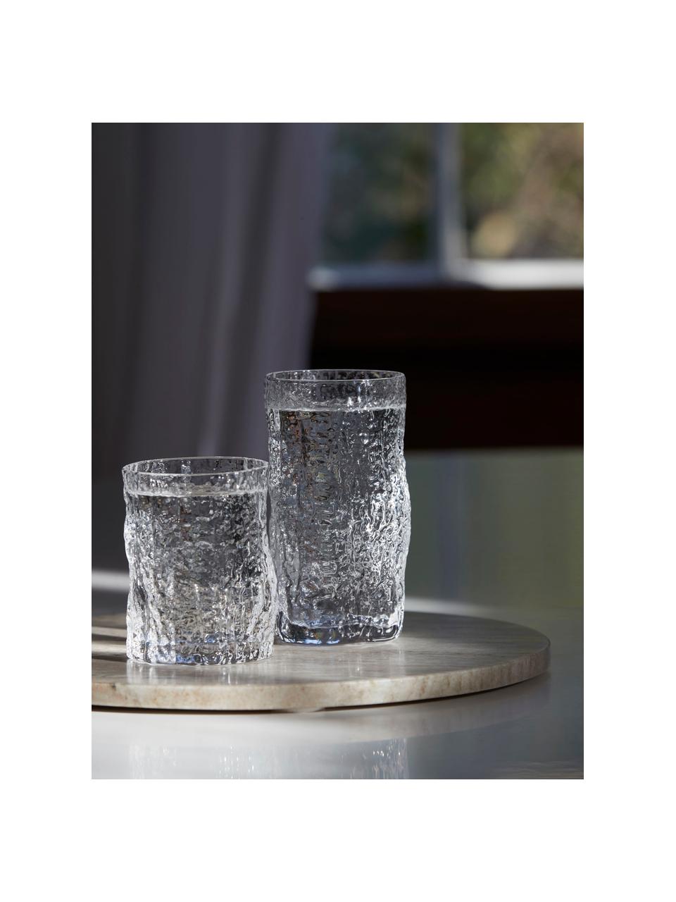 Longdrinkglas Coco in organisch vorm, 6 stuks, Glas, Transparant, Ø 7 x H 20 cm, 370 ml
