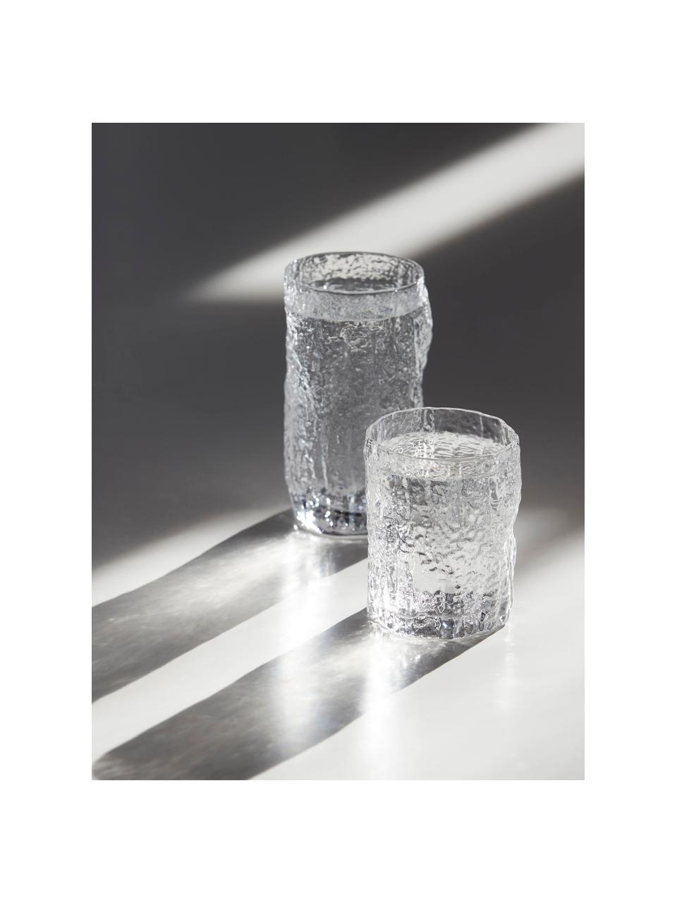 Bicchiere long drink dalla forma organica Coco 6 pz, Vetro, Trasparente, Ø 7 x Alt. 20 cm, 370 ml