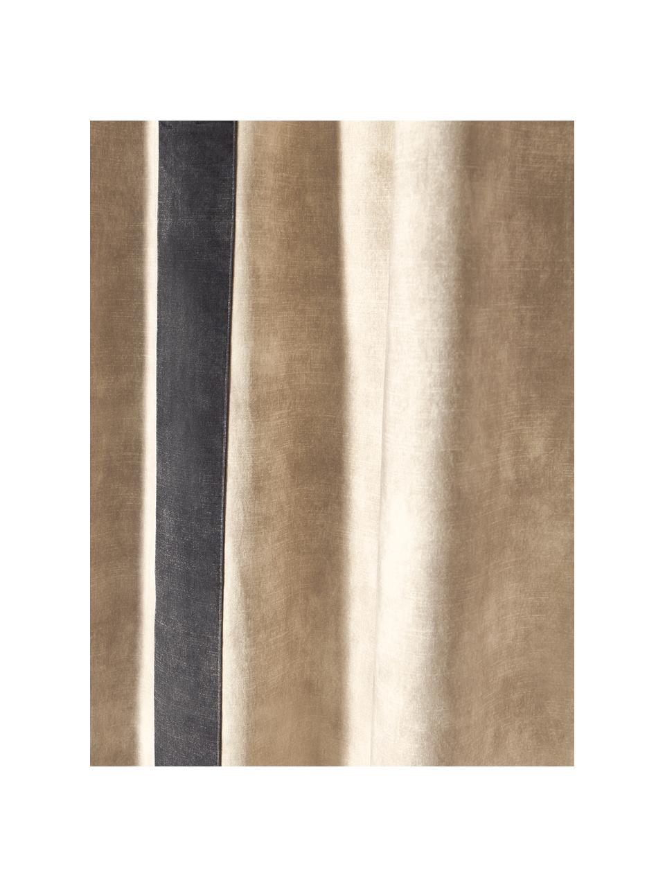 Rideaux occultants avec ruflette multiple Carlie, 2 pièces, 100 % velours de polyester
Le matériau est certifié STANDARD 100 OEKO-TEX®, 22.0.40244., Beige clair, anthracite, larg. 140 x long. 260 cm