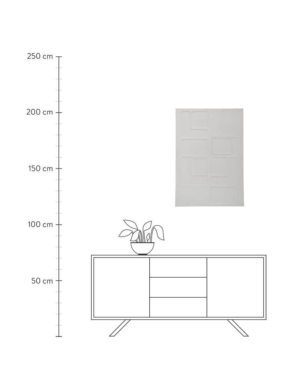 Handgefertigtes Wandobjekt Lecce, Gestell: Mangoholz, Weiss, B 63 x H 88 cm