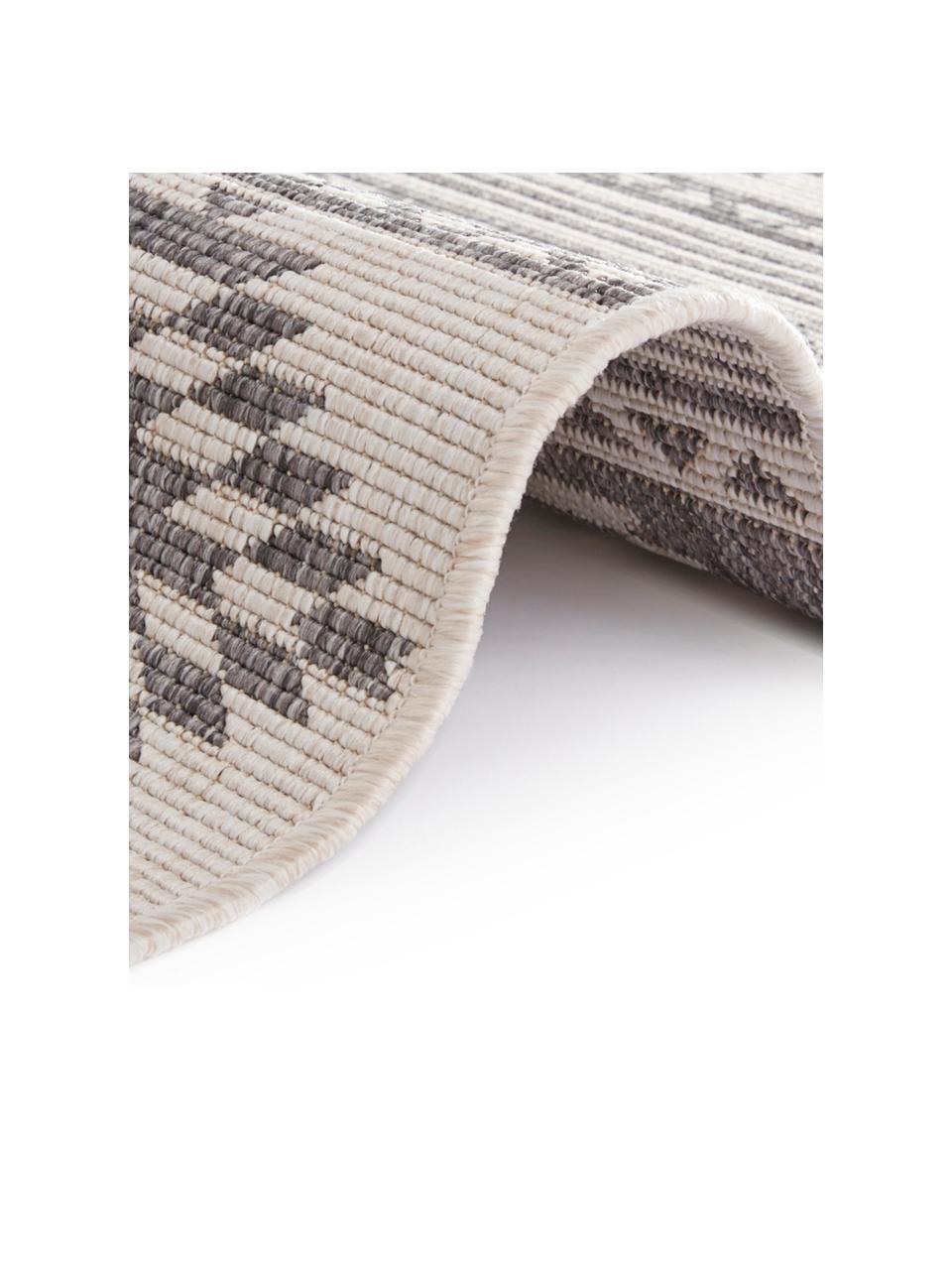 Vnitřní a venkovní oboustranný koberec v etno stylu Maple, Šedá, krémová