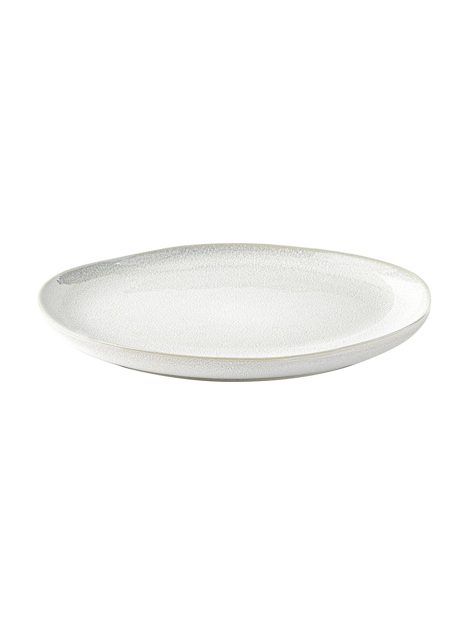 Frühstücksteller Gemma mit reaktiver Glasur, 2 Stück, Steingut, Cremeweiß, Ø 23 x H 3 cm