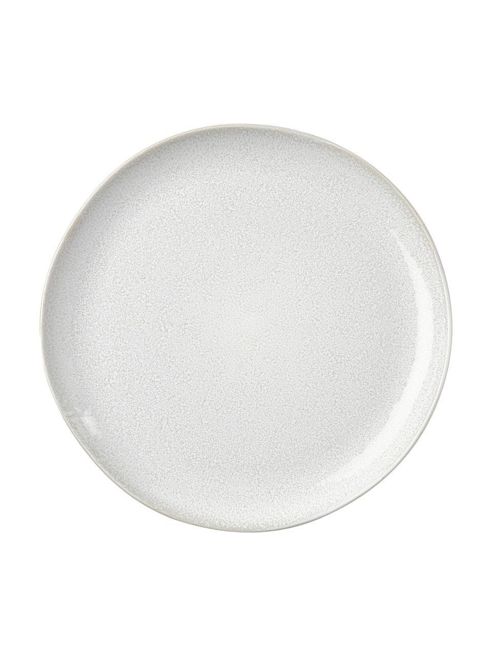 Piatto da colazione con smalto reattivo Gemma 2 pz, Gres, Bianco crema, Ø 23 x Alt. 3 cm