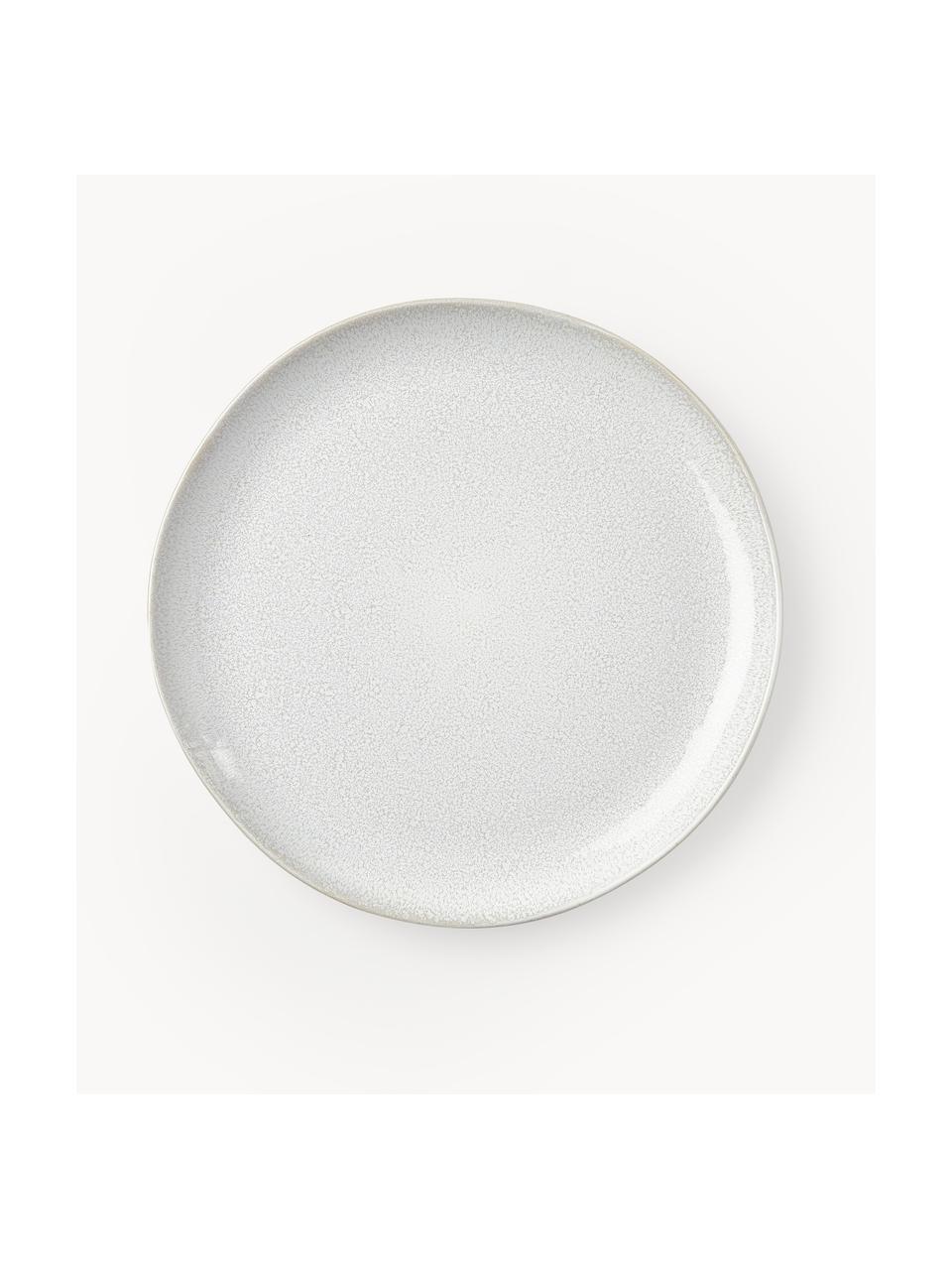 Piatti da colazione con smalto reattivo Gemma 2 pz, Gres, Bianco, Ø 23 x Alt. 3 cm