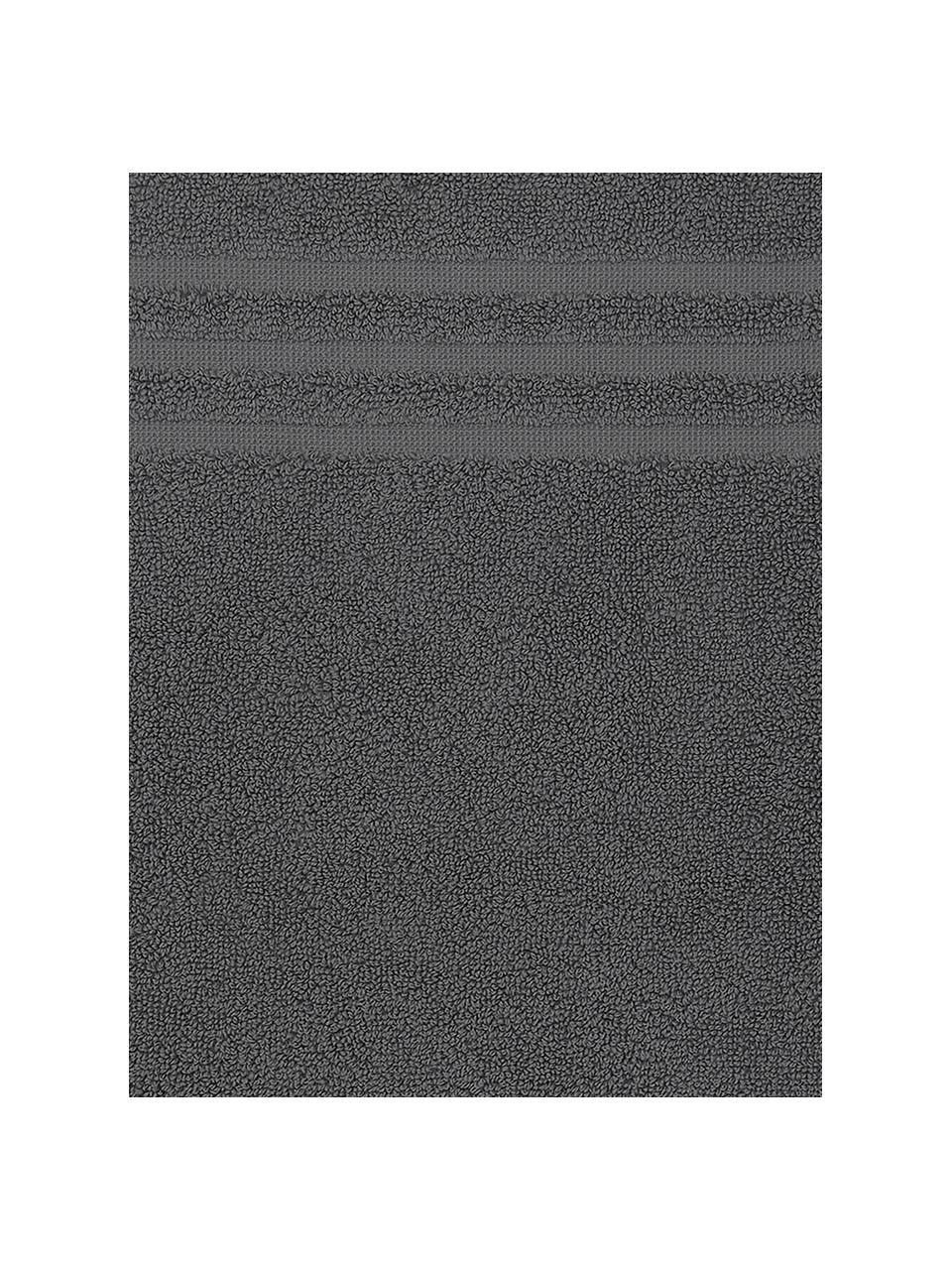 Tapis de bain unicolore Gentle, 100 % coton, Gris foncé, larg. 50 x long. 80 cm