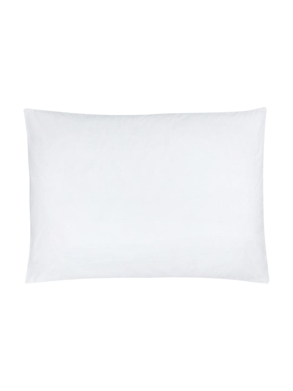 Taie d'oreiller rectangulaire en percale de coton Faith, Blanc, larg. 50 x long. 70 cm